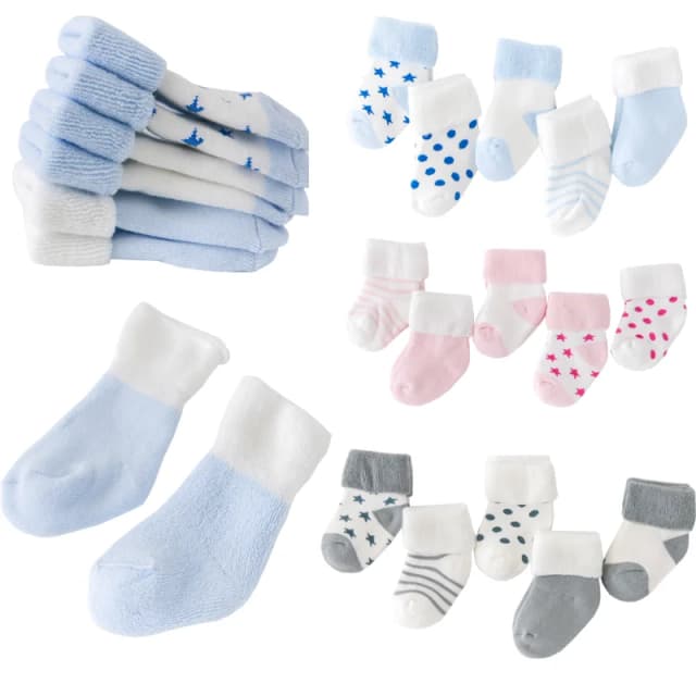 5 Cặp/lô Mới Trai Và Bé Gái Tất Cho Bé Dày Sơ Sinh Mùa Thu Và Mùa Đông Ấm Chân Sock