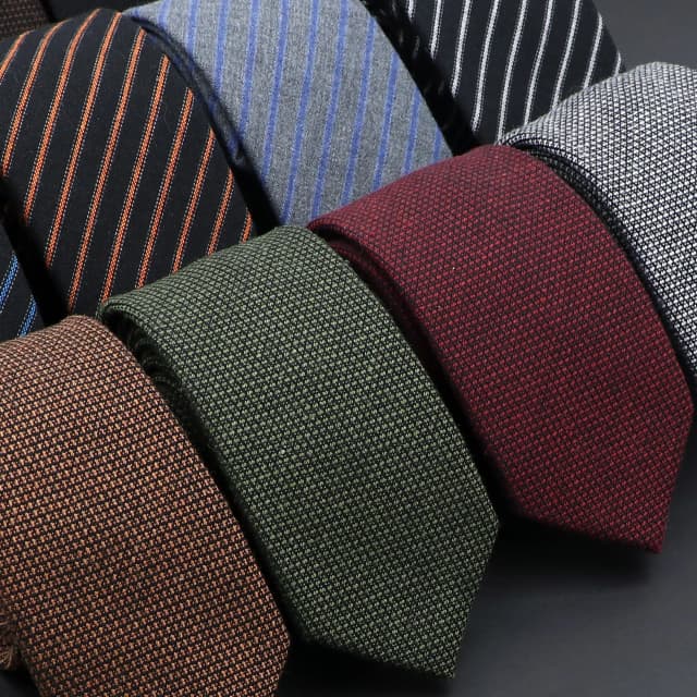 Ban Đầu Rắn Cao Cấp Cotton Len Tay Quan Hệ Nam Cà Vạt Sọc Hẹp Cổ Áo Slim Cashmere Cổ Phối Phụ Kiện