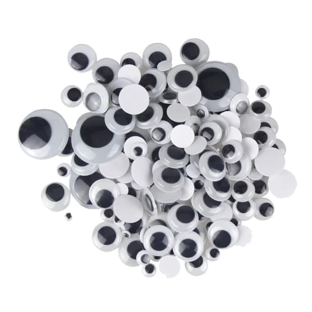 Bộ 200 Tự Dính Hỗn Hợp Googly Wiggly Mắt 6/8/10/12/15Mm Cho Trứng đồ Chơi Búp Bê DIY Phụ Kiện Cho Sổ Lưu Trẻ Em Tặng Dán