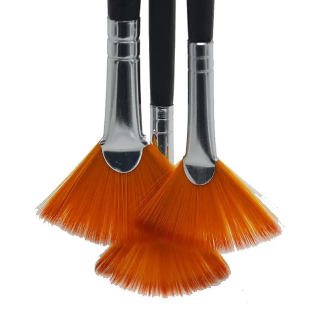 3 Cái/bộ Trẻ Em Sinh Viên Quạt Shap Gouache Tranh Bút Lông Nylon Tay Cầm Bằng Gỗ Sơn Bộ Cọ Vẽ Nghệ Thuật Tiếp Liệu