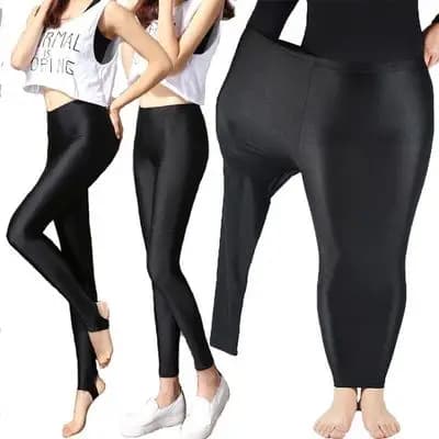 Phụ Nữ Mùa Xuân, Mùa Thu Lớn Kích Thước Quần Legging Nữ Mùa Hè Đầu Gối Chiều Dài Quần Ngắn Áo Co Giãn Skinny Bóng Neon Quần Short Capris
