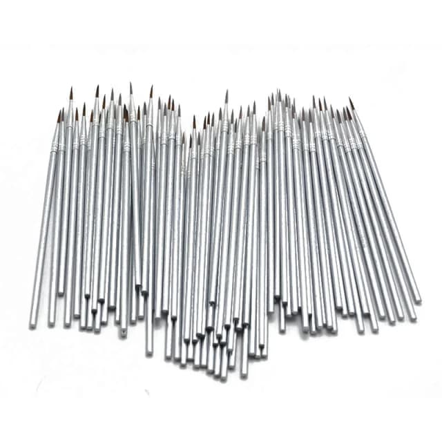10 Cái/bộ Lông Nylon Bạc Cần Móc Dây Chuyền Bút Tranh Bàn Chải Trẻ Em Tự Làm Nghệ Thuật Đồ Dùng Văn Phòng Phẩm Màu Nước Bàn Chải Chổi Sơn