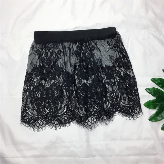 Chân Váy Maxi Xẻ Tà Gợi Cảm Trong Suốt Ren Lưới Váy Áo Sơ Mi Nối Dài Nữ Mùa Hè Mini Đen Trắng Ngắn Micro Váy Nữ Tây Nam Không