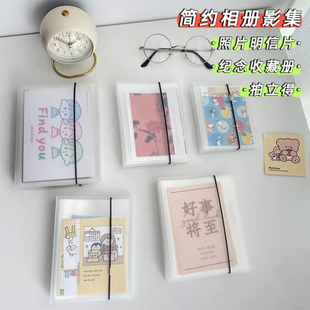 Yoofun 40 Túi Album Ảnh/3/4/5/6/7/8/9 Inch Hình Ốp Lưng Lưu Trữ sách Album Ảnh Photocard Tên Thẻ Đựng ID Trong Suốt