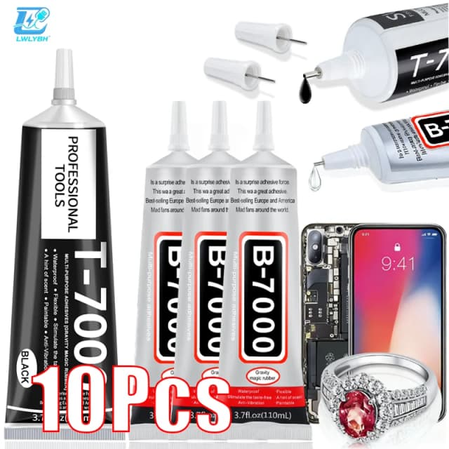 B7000 Transparent Glue Repair Mobile Screen Glue T7000 Black Waterproof Jewelry Craft Glue B7000 Super Strong Instant Adhesives