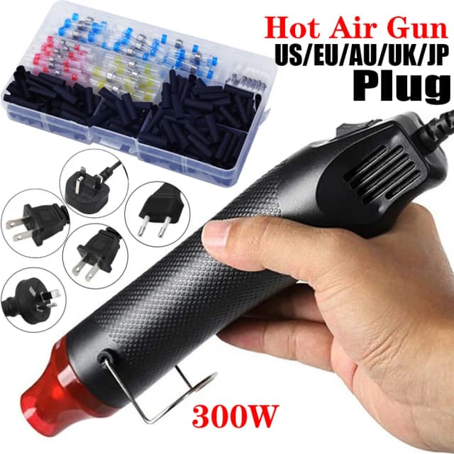 300W Điện Mini Nhiệt Súng Cầm Tay Súng Bắn Khí Nóng Với 300 Chiếc Nhiệt Mông Cho Thủ Công DIY Dập Nổi thu Nhỏ Bọc Nhựa PVC