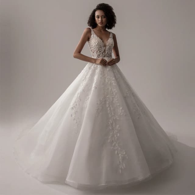 BEPEITHY Đầm Vestido De Noiva V Không Tay Cổ Áo Cưới Năm 2022 Cho Nữ Một Dòng Ngà Ren Lãng Mạn Cô Dâu Boho Cô Dâu váy Bầu