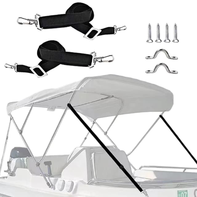 Dây đeo mái hiên thuyền Bimini Dây đai vải biển có thể điều chỉnh bằng vòng móc khóa
