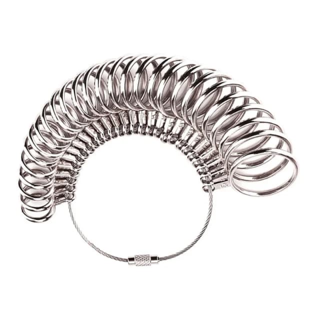 Aluminum Alloy Ring Gauges Sizer Meter Hand Loop Jewellery Measuring Ring Tool Size 0-13mm Measurement Finger Circumference