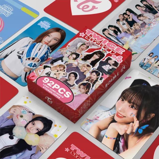92pcs Kpop Two Lomo Cards and Stickers Thr Mini 14TH STRATEGY Photo Album 2 TIME Photocards High Quality Postcards