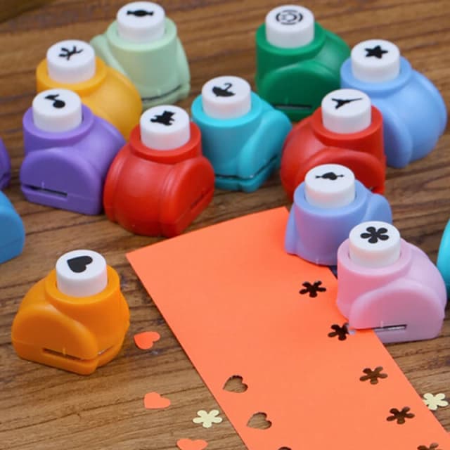 Mini Sổ Lưu Đấm Tay Cắt Thẻ Thủ Công Calico In DIY Hoa Giấy Thủ Công Bấm Lỗ Puncher Hình
