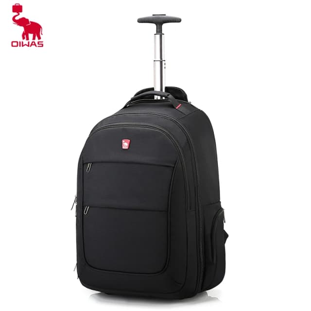 OIWAS Nam Xe Đẩy Ba Lô Kinh Doanh Du Lịch Có Bánh Xe Công Suất Lớn Xách, Túi Đựng Laptop Hành Lý Lưng Cho Nữ Thiếu Niên