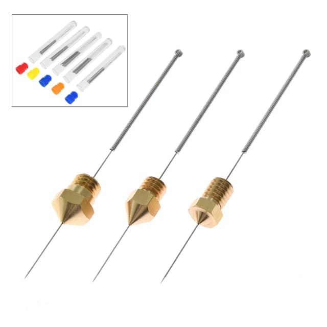 10pcs 3D Printer Tools Stainless Steel Nozzle Cleaning Needles E3D V6 MK8 Nozzle Drills Needle For 3D Printer Ender 3 V2
