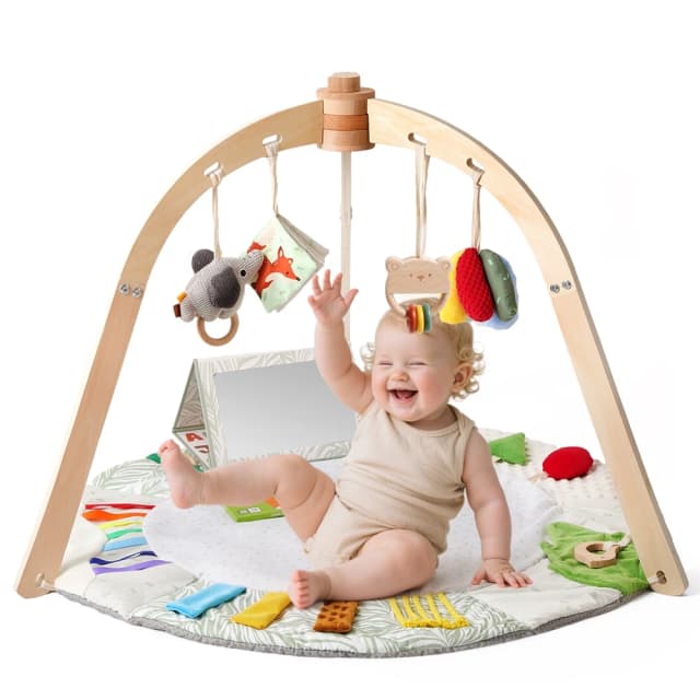 1Set Play Gym Frame Baby Activity Wooden Fitness Frames Play Gym Mobile Baby Accessories Rattle Toy Baby Room Decoration Newborn