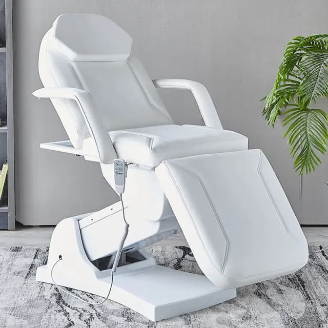 3-Motor Electric Facial Bed Adjustable PU Leather Esthetician Chair Spa Massage Table Tattoo Beauty Salon Equipment Furniture