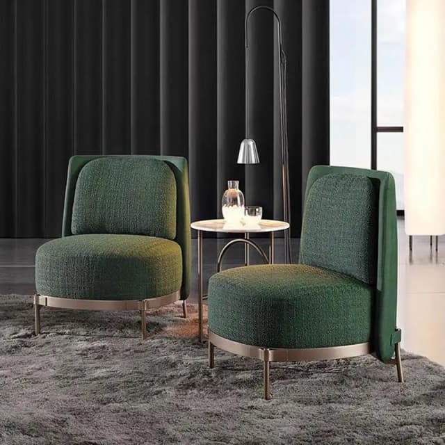 Italian style, minimalist, casual, living room, single, hotel, sales office, light luxury, designer, meeting guests, sofa stool