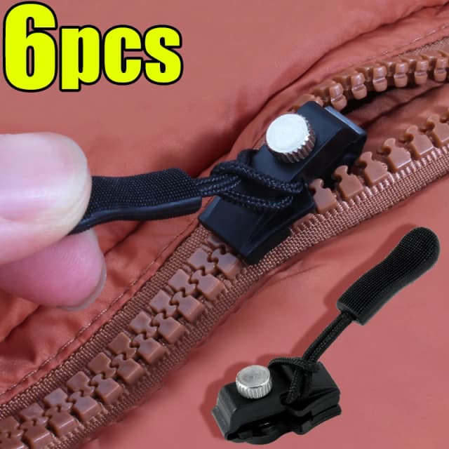 2-6pcs Zipper Repair Kit Universal Instant Zipper Repair Replacement Zippers Sliding Teeth Rescue Zippers Head 3 Different Sizes