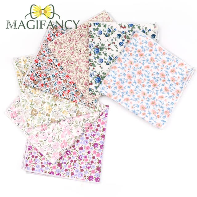 Hot Pink Floral 100 Cotton Handkerchief 25cm Romantic Women Men Wedding Party Daily Suit Pocket Square Gift Tuxedo Tie Accessory