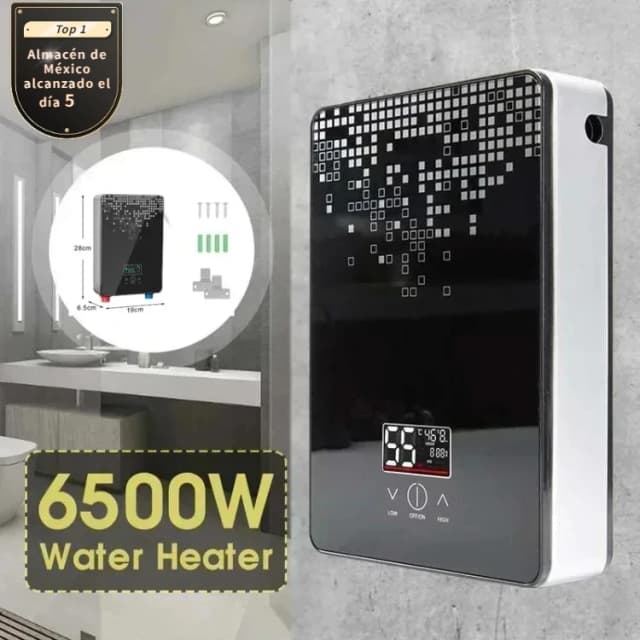 6500W Điện Nóng 220V Tankless Ngay Nồi Hơi Phòng Tắm Tankless Bộ Sen Tắm Bộ Điều Nhiệt An Toàn Thông Minh Automatica