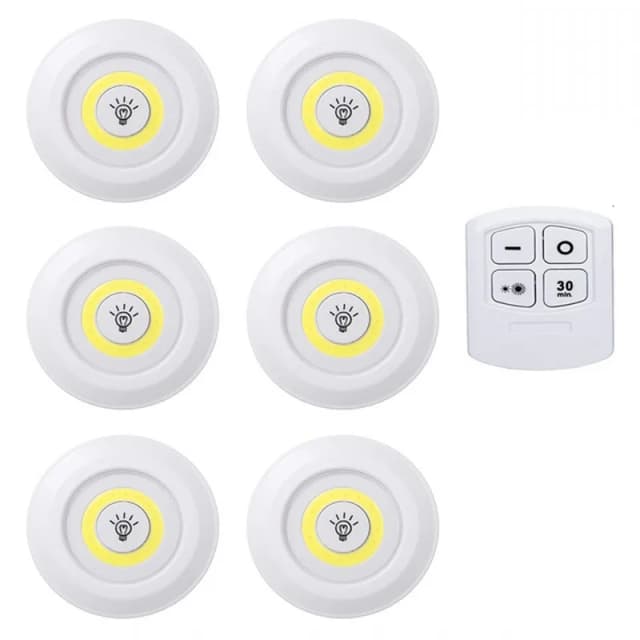 LED Wardrobe Light COB 5W Adjustable Remote Control Push Button Showcase Lamp For Stairs Kitchen Bathroom Wardrobe Night Light