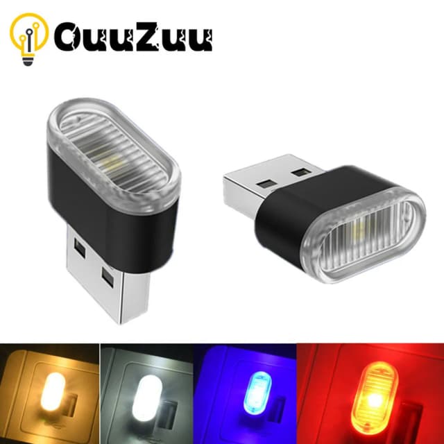 Mini USB Đèn LED USB Đèn Ngủ Mô Hình Xe Ô Tô Ánh Sáng Môi Trường Xung Quanh Neon Trang Trí Nội Thất Xe Ô Tô Trang Sức (5 Loại màu Sắc Ánh Sáng)