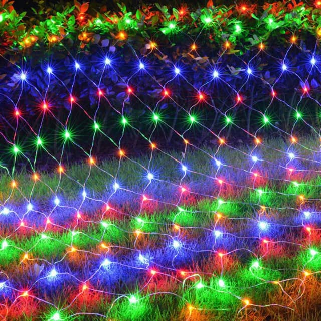 Waterproof 8 Modes LED Fish Net String Light Outdoor 2*2/3*2M Garland Fairy Curtain Lights for Garden Party Christmas Decoration