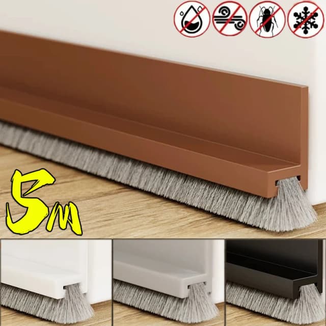Door Sealing Strip Self-adhesive Door Bottom Gap Filling Sealing Strips Insect Proof Brush Strip Windproof Soundproof Door Tape