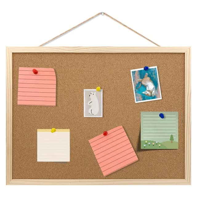 20x30cm Advertising Display Cork Board, Retro Frame Style, Single-sided Photo Wall, Office School Display Supplies