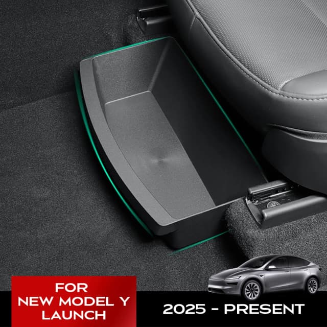 For Tesla New Model Y 2025 2026 Launch Juniper Teslajuniper Front Seats Under Seat drawer TPE Storage Box