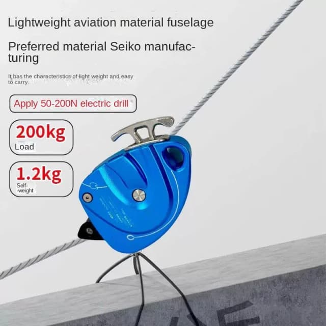200KG20M load electric lifting high-altitude rope climbing wall anti fall device lifting tool Rope climbing machine