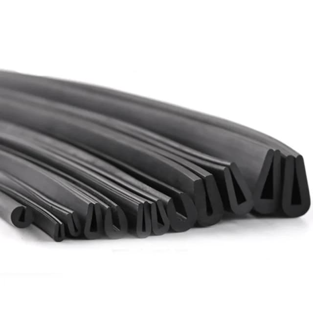 1/2/3/5/10M Đen Viền Cao Su Dây U Mục Chống Dầu Cói Edge lá Chắn Encloser Bên Trong Rộng 0.5-10Mm Cao Cấp 5-15Mm