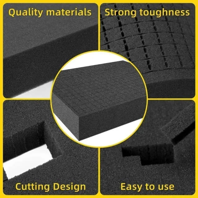 High Density Precorted Toolbox Foam Insert Pre-Cut Pick Apart Foam For Hard Case And Flight Case Pick Pluck Foams Tool Organizer