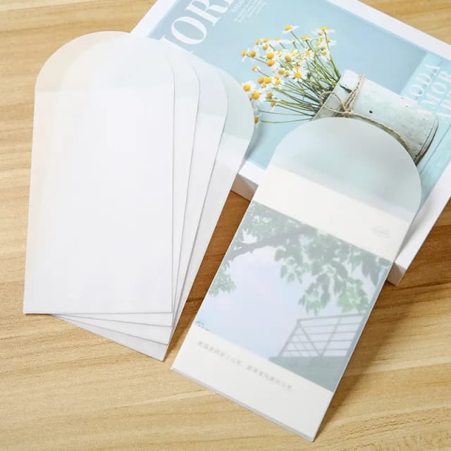50pcs/lot Translucent Jewelry Storage Bag for Card Earring Necklace Bracelet Gift Packaging Bags, Mini Envelopes More Size