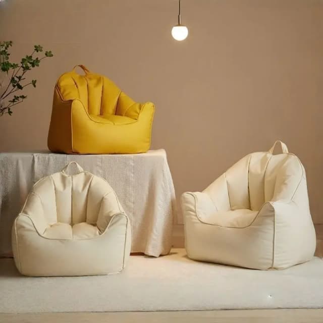 Lazy Sofa Baby Single Balcony Bean Bag Waterproof Bedroom Leisure Living Room Children's Reading Sofa Chair