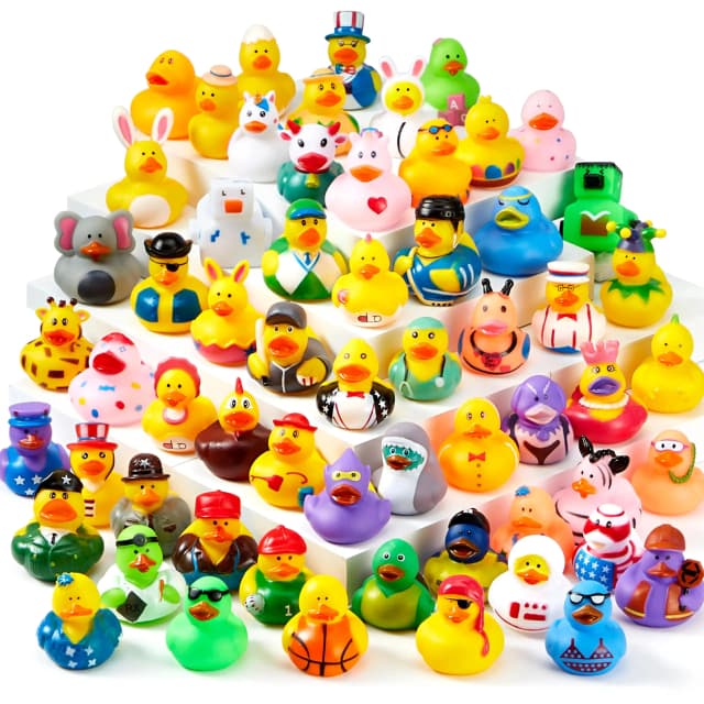 Rubber Duck Random Assortment Mini Rubber Duck Toy for Kid,Birthday Gift,Summer Beach Pool Activity Party