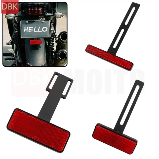 Universal Motorcycle Rear Reflector Cat's Eyes Long T-Holder For Kawasaki For Honda For Harley For Yamaha For KTM
