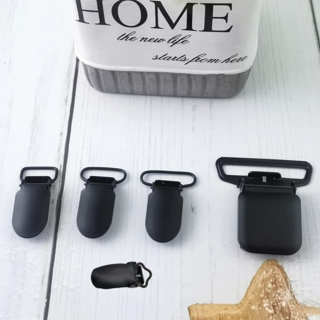 Solid Black Suspender Clips Bed Sheet Clips 16 20 25 35 40 50mm C1603