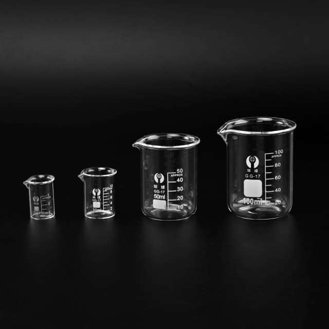 5/10/50/100ml Laboratory Chemistry Labware Measuring Cup Glass Heat-Resistant Lab Borosilicate Glassware For Scientific Research