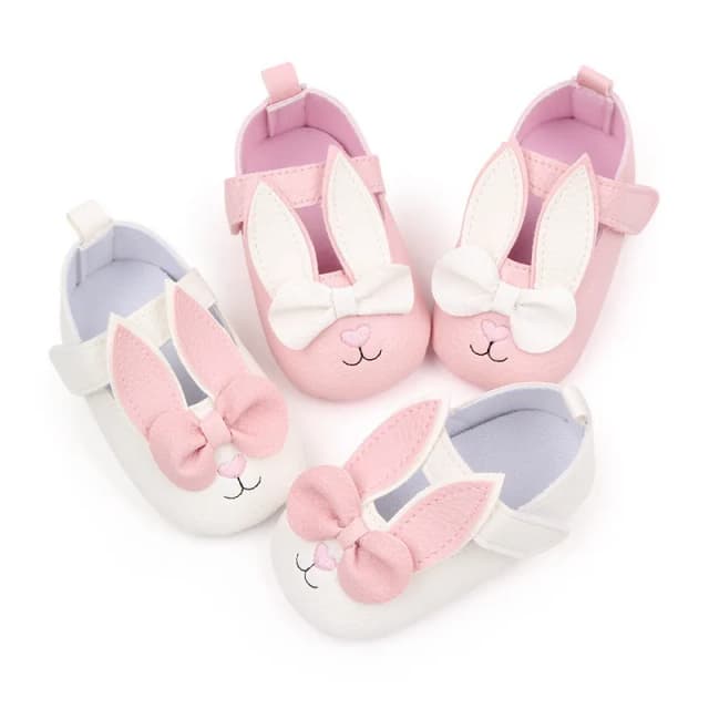 Cute Cartoon Baby Girls Princess Shoes 2023 New Infant PU First Walkers Soft Sole Non-slip Toddlers Bowknot Crib Shoes