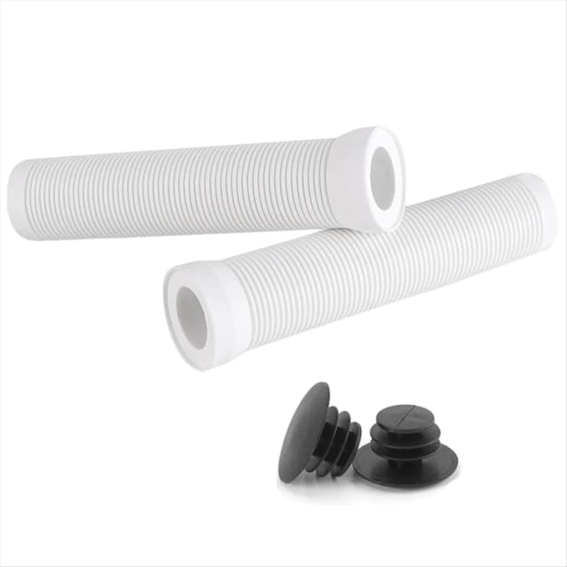 A71P Bike Grips 22mm Road Bicycle Grip Anti-Slip Shock-Absorbing Handlebar Grip Bar End Plug Bike Part White