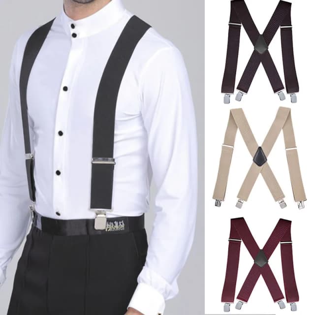 NEW Pants Suspenders Suspenders for Men Hangers Leather Pants Holder Suspenders Heavy Duty Men XBD02