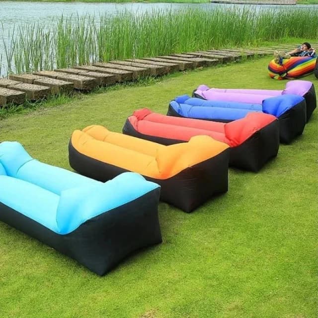 Xu Hướng Ngoài Trời Sản Phẩm Nhanh Infaltable Ghế Giường Chất Lượng Tốt Túi Ngủ Bơm Hơi Air Lười Túi Bãi Biển Sofa 240*70Cm