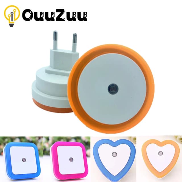 Đèn LED Không Dây Đèn Ngủ Cảm Biến Ánh Sáng Chiếu Sáng Mini EU/Mỹ Cắm Đèn Ngủ Đèn Phòng Trẻ Đèn Phòng Ngủ Giáng Sinh chiếu Sáng