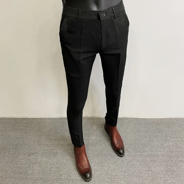 Áo Phù Hợp Với Quần Áo Pantalone Hombre Co Giãn Ôm Form Quần Calça Masculina Đồng Màu Quần Âu Nam Thời Trang Quần Áo