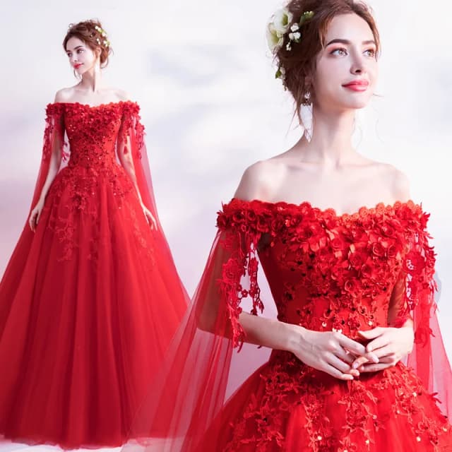 Dài Bọc Hồng Vai Cô Gái Nữ Hứa Đầm Dự Tiệc Dạ Hội Hiệu Suất ĐẦM CƯỚI Cát Phù Dâu Khách Đầm
