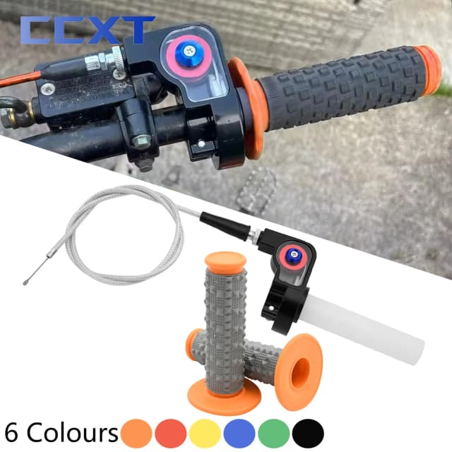 Motorcycle Quick Turn Throttle Grips Handle Grip Throttle Cable 980mm For ATV Honda Yamaha KTM Kawasaki Suzuki Motocross Parts