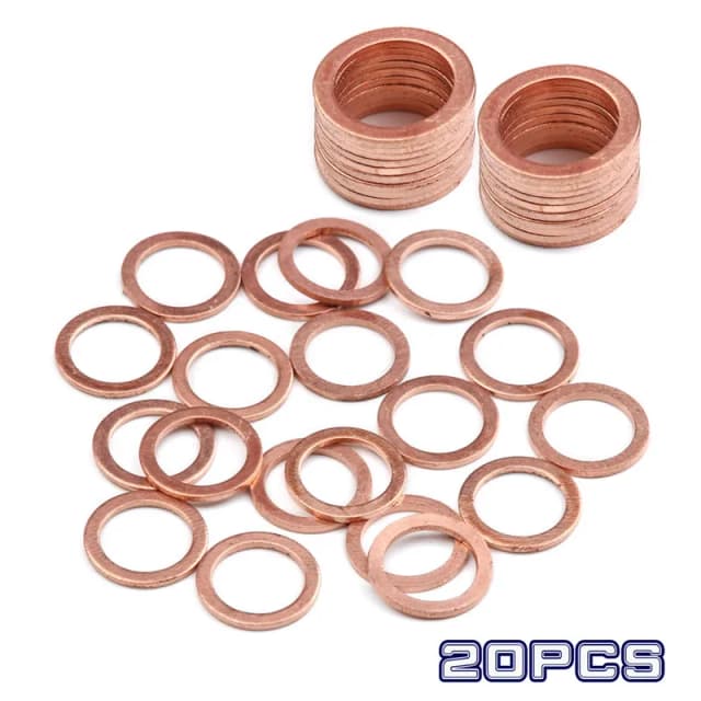10/20/50 Con Đồng Nguyên Khối Máy Giặt Bằng Phẳng Vòng Đệm Hút Bùn Inox Cắm Dầu Dấu Phụ Kiện 10X14X1MM Rửa Siêu Tốc Phần Cứng Phụ Kiện