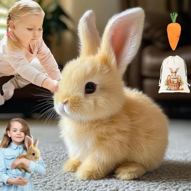 Bunby - Easter My Realistic Bunny Toy, Interactive Bunny Realistic Bunny - Jumping, Twitching, and Shaking Ears, Bunny Realistic