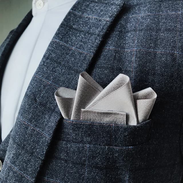 Fashion Suits Pocket Square For Men Chest Towel Hanky Gentlemen Solid Pre-fold Black Navy Hankies Classic Suit Mens Handkerchief