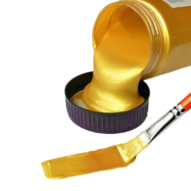 60/100Ml Vàng Sơn Acrylic Kim Loại Ngọc Trai Tay Thạch Cao Keo Chống Thấm Nước Và Không Phai Màu DIY sơn